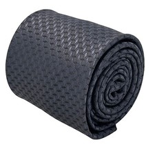 mens tie dark charcoal grey geometric design office classic by Frederick Thomas