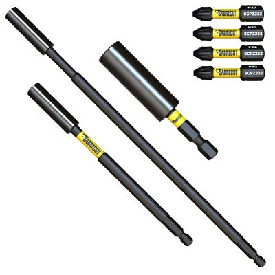 SabreCut 7 Strong Magnetic Impact Drill Driver Screwdriver Bits Set + Bit Holder