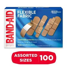 Band-Aid Flexible Fabric Adhesive Bandages, All-Purpose, 100 Count