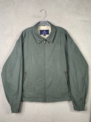 Newport Harbor Jacket Men 2XL Green Full Zip Windbreaker Microfiber Zip Pockets