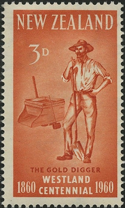 NEW ZEALAND - 1960 - Westland Centenary 1860-1960 - The Gold