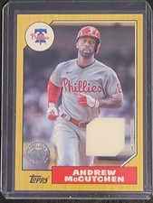 2022 Topps Series 2 #87BR-AM Andrew McCutchen 1987 GU Jersey Relic Phillies