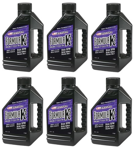 6 Bottles 16oz Maxima Formula K2 Synthetic Ester 2-Stroke Oil Motorcycle ATV - 第 1/1 張圖片