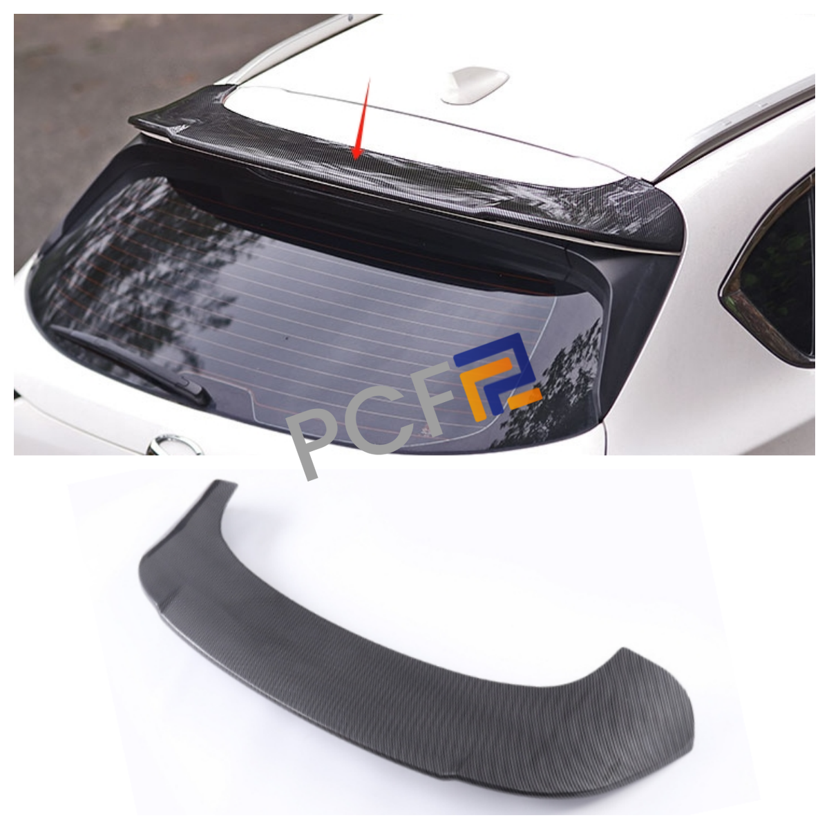 for Mazda CX-5 CX5 2017-2024 Carbon look Rear Trunk top Lip