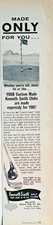 1961 Kenneth Smith Golf Clubs Kansas City MO 13"x3" Print Ad Custom Made Clubs