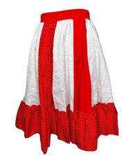 Vintage Partners Please Dancing skirt prairie Polka Dots Pinup dolly Holiday S