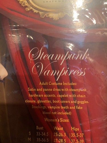 NWOT InCharacter Steampunk Vampiress Sexy Victorian Costume Adult Size Small - 第 3/6 張圖片