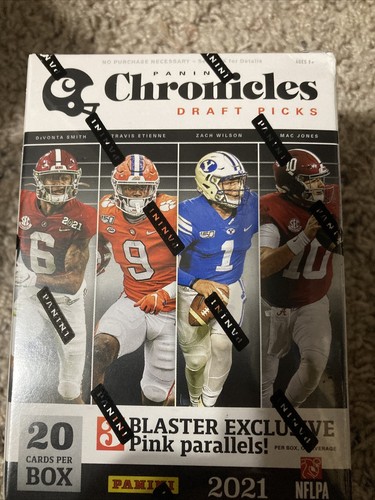 (10) 2021 Panini Chronicles Football Draft Pick Blaster Box with Parallels