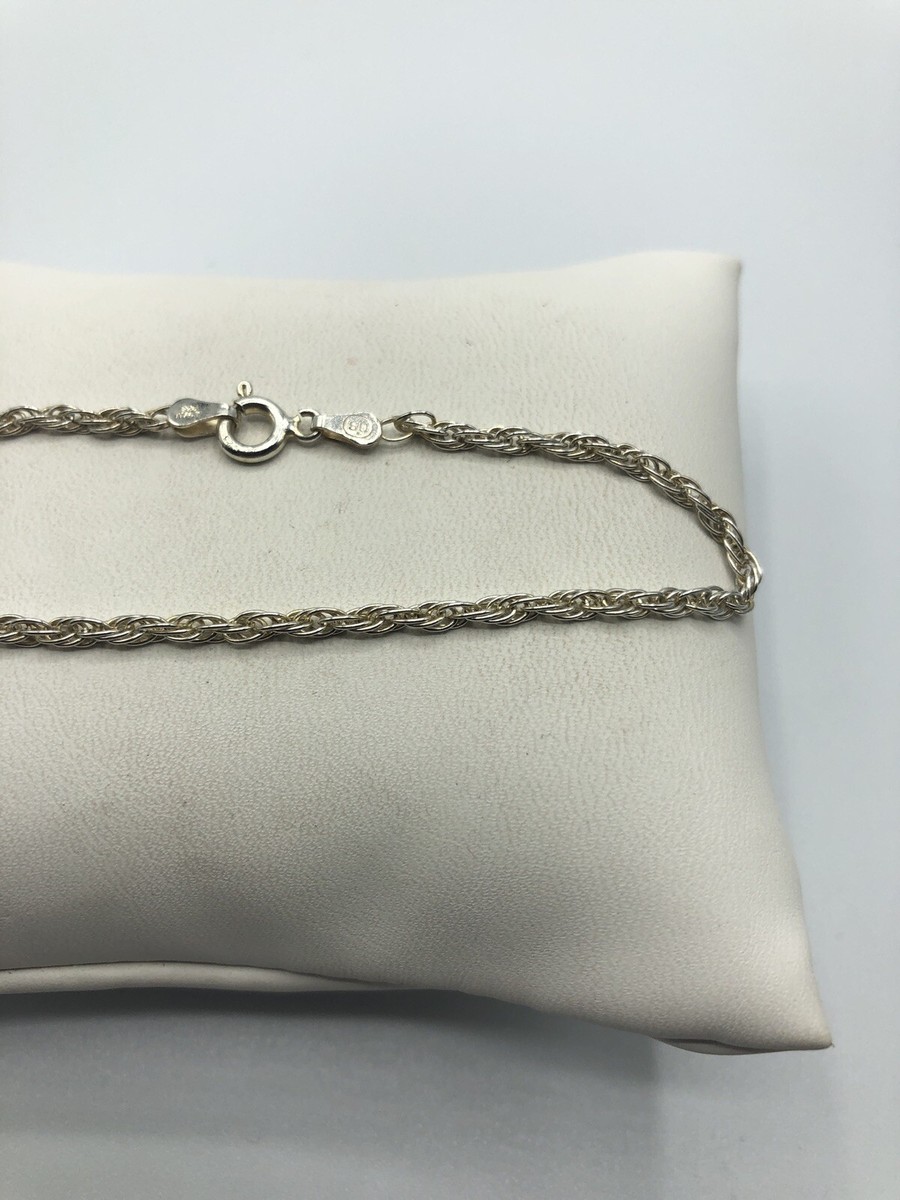 アンクレット Tirr Lirr Point Dew Silver White Bracelet TASSVW06784M3 Stunning VTG Sterling Silver - Beautiful Link Bracelet