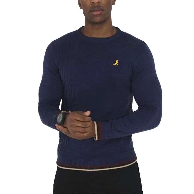 BRAVE SOUL Mens Pullover Jumper Long Sleeve Crew Neck Sweater Plain Casual Top - Image 3 of 4