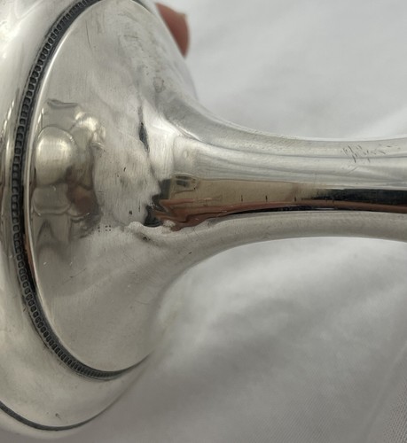 Coin Silver Beautiful Floral Decorated Goblet- 5 3/4" - Picture 7 of 8