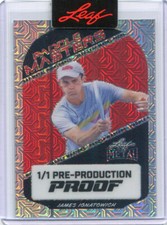 2024 Leaf Metal Pickleball Proof Paddle Masters Red Mojo James Ignatowich 1/1