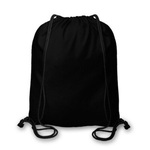 black drawstring backpack