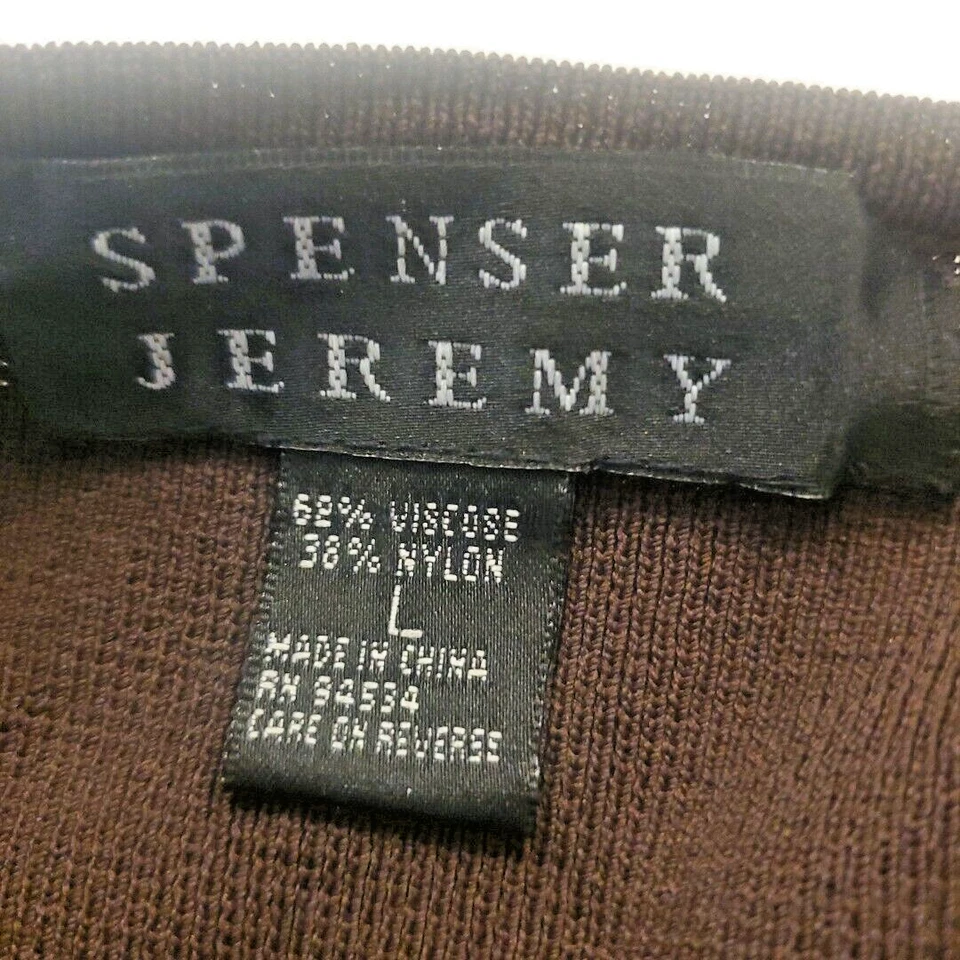 Spenser Jeremy Cardigan Large Womens Sweater Brown Dark Wine color Peasant - Image 3 of 4