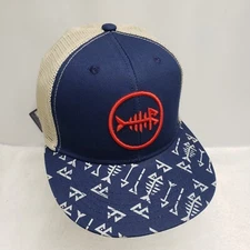 BASSDASH Flat Brim Trucker Cap Adjustable Snapback Hat Mesh Back OSFA NWTs 