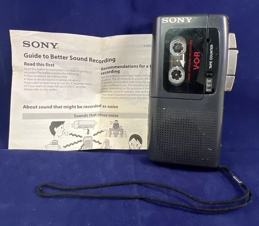 Sony M-607V VOR Cassette-Corder Microcassette Tape Recorder - FOR