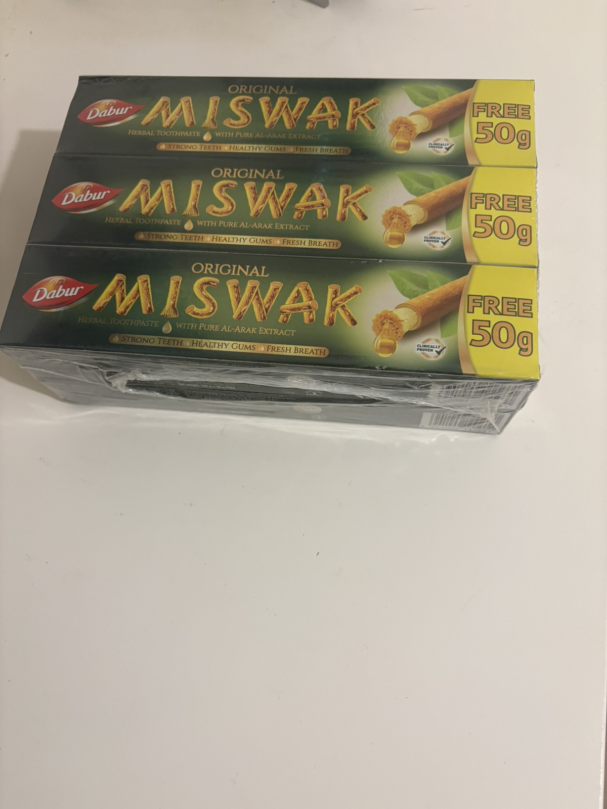 Dentifrice au Miswak format familial de 175 g pour une haleine fraîche après chaque repas