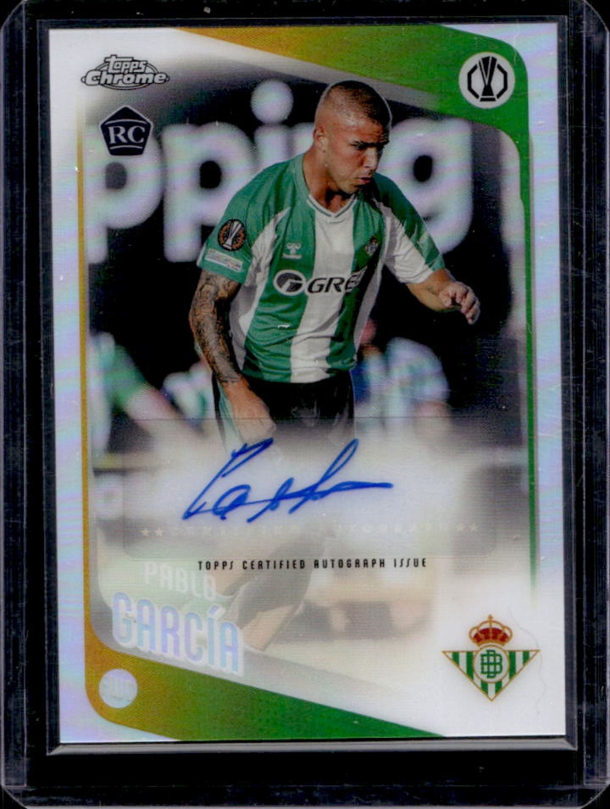 2025-26 Topps Chrome UEFA Pablo Garcia Auto Autograph RC Rookie #CA-PG Balompie