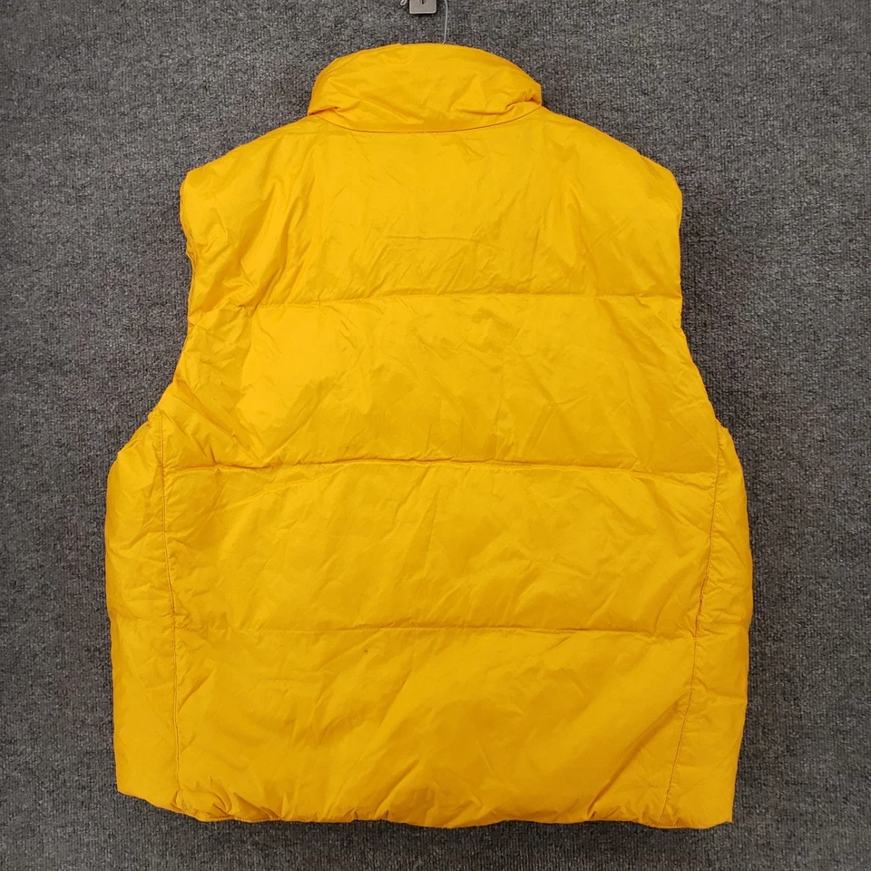 Gap Vest Mens XL Extra Large Yellow Down Puffer Fleece Lined Full Zip Outdoor - Image 2 of 4