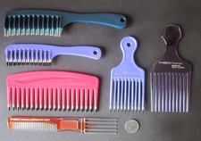 lot 6 1980s 1990s MEBCO HAIR STYLING ITEMS Double-dipped combs Hair lift picks