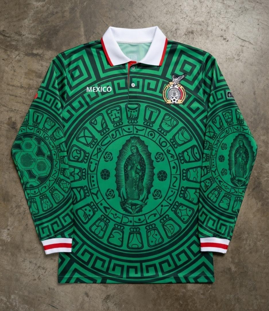Mexico - soccer jersey playera shirt, Mexico Virgen de Guadalupe L/S
