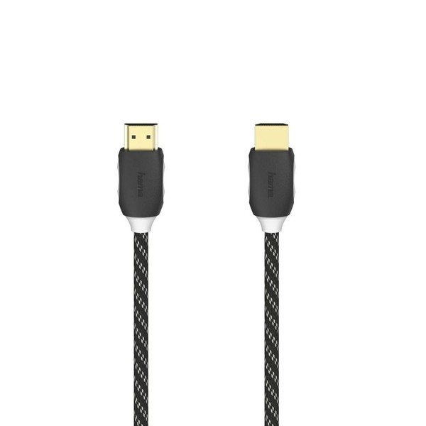 Hama High Speed Hdmi™-Kabel, St.-St., Ethernet, Gewebe, Vergoldet, #1907154-image