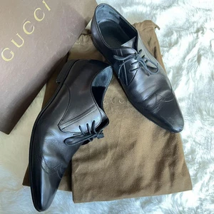 Mocassins homme 8.0US Gucci chaussures habillées affaires noir cuir véritable