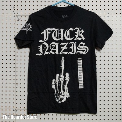 Blackcraft Cult F**k Nazis Middle Finger Shirt Small