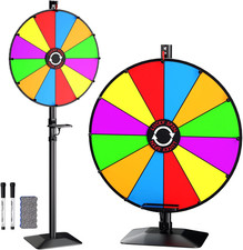24" Prize Wheel - Dual Use Tabletop or Height Adjustable Floor Stand Heavy Duty