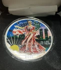 2001 Colorized American Eagle Silver Dollar 1 oz. Fine Silver
