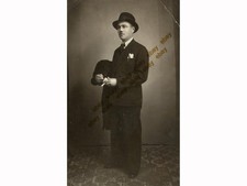 #64840 Greece 1930s. Gentleman, smoker. Photo PC size RPPC