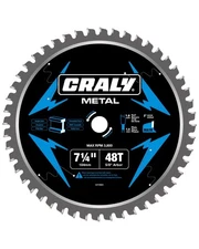 7-1/4 Inch 48 Teeth Steel and Ferrous Metal Cutting Circular Saw Blade, 5/8 I...