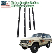 Fit Toyota Land Cruiser BJ60 FJ62 HJ61 FR Rear Door Glass Outer Weatherstrip Set