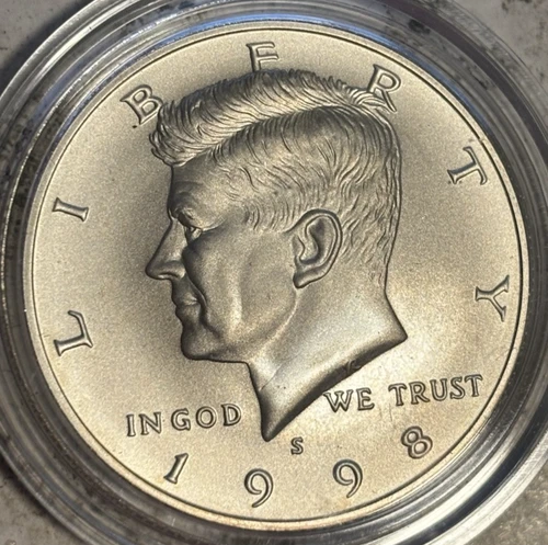 1998-S Silver 50c Kennedy Half Dollar Matte Finish UNC In Capsule
