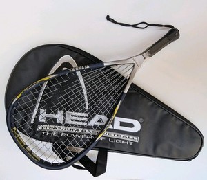 Head Titanium Racquetball Racket Ti.175 XL w/ Padded Case Blue Silver Quality