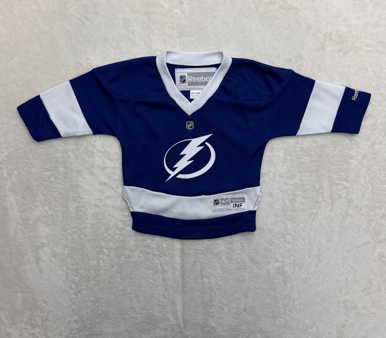 Reebok Tampa Bay Lightning Jersey Youth Boys 18-24 Months Blue NHL Hockey INF