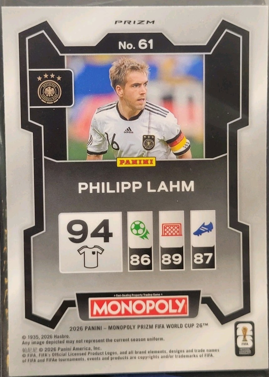 🇩🇪 2026 Monopoly Prizm World Cup #61 Philipp Lahm – Pink Stars