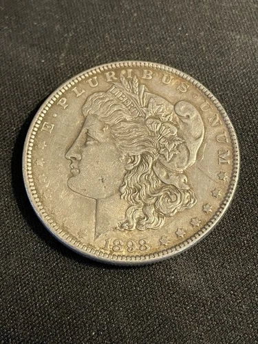 1898 Morgan Silver Dollar $1 Philadelphia Circulated Business Strike 0.9 Fine