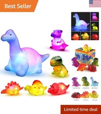 Safe Light-Up Floating Dinosaur Bath Toy Set, Perfect for Toddler Gifting