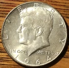 1964 P Kennedy Half Dollar - AU Quality Coin - FREE SHIPPING