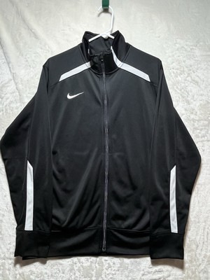 Nike Team Overtime Full Zip Track White Striped Black Jacket Men s Size M Soccer