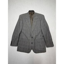 Polo University Club Ralph Lauren Blazer Men Grey Glen Plaid Virgin Wool USA 40R