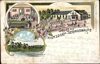 Litho Hilmsdorf Geringswalde Saxony, Guest House to the German... - 3956850