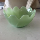 VTG Jadeite Fire-King Lotus Blossom Leaf Dessert Cup Bowl 1950s.