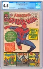 Amazing Spider-Man #38 CGC 4.5 Stan Lee, Last Steve Ditko, Marvel Comics 1966