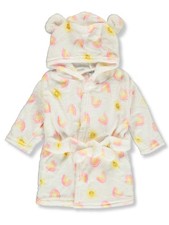 Mon Cheri Baby Girls' Plush Bathrobe Color: white Size: 0 - 9 months