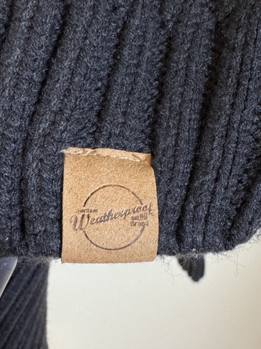 Original Weatherproof Vintage Sweater Men's Medium Navy Cable Knit Acrylic Snaps - Picture 6 of 11