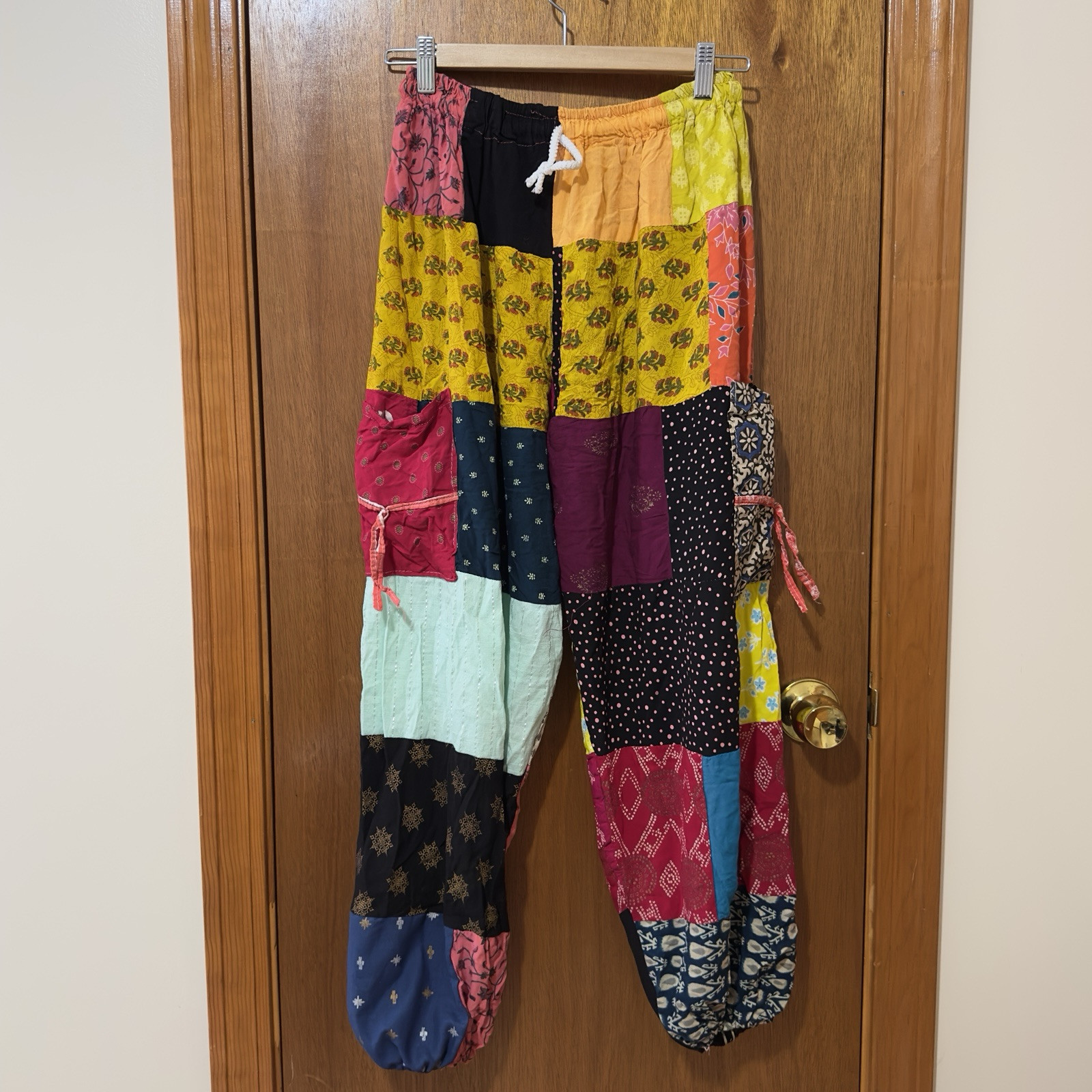 Ashley Taylor Patchwork Pants Harem Style High Wa… - image 1