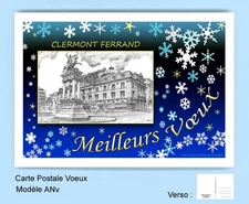 CP ANv 63057 POSTCARD BLUE GREETINGS 63 CLERMONT FERRAND
