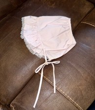 Vintage Lacy Pink Bonnet 18 Months Baby Girl